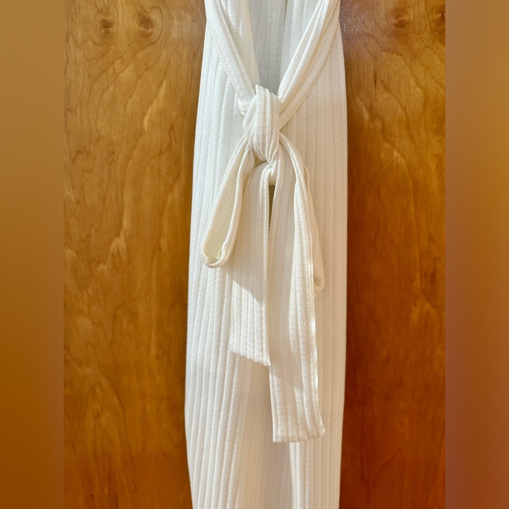 HELLO MOLLY WAYS I LOVED YOU KNIT MIDI DRESS WHITE - Picture 4 of 5